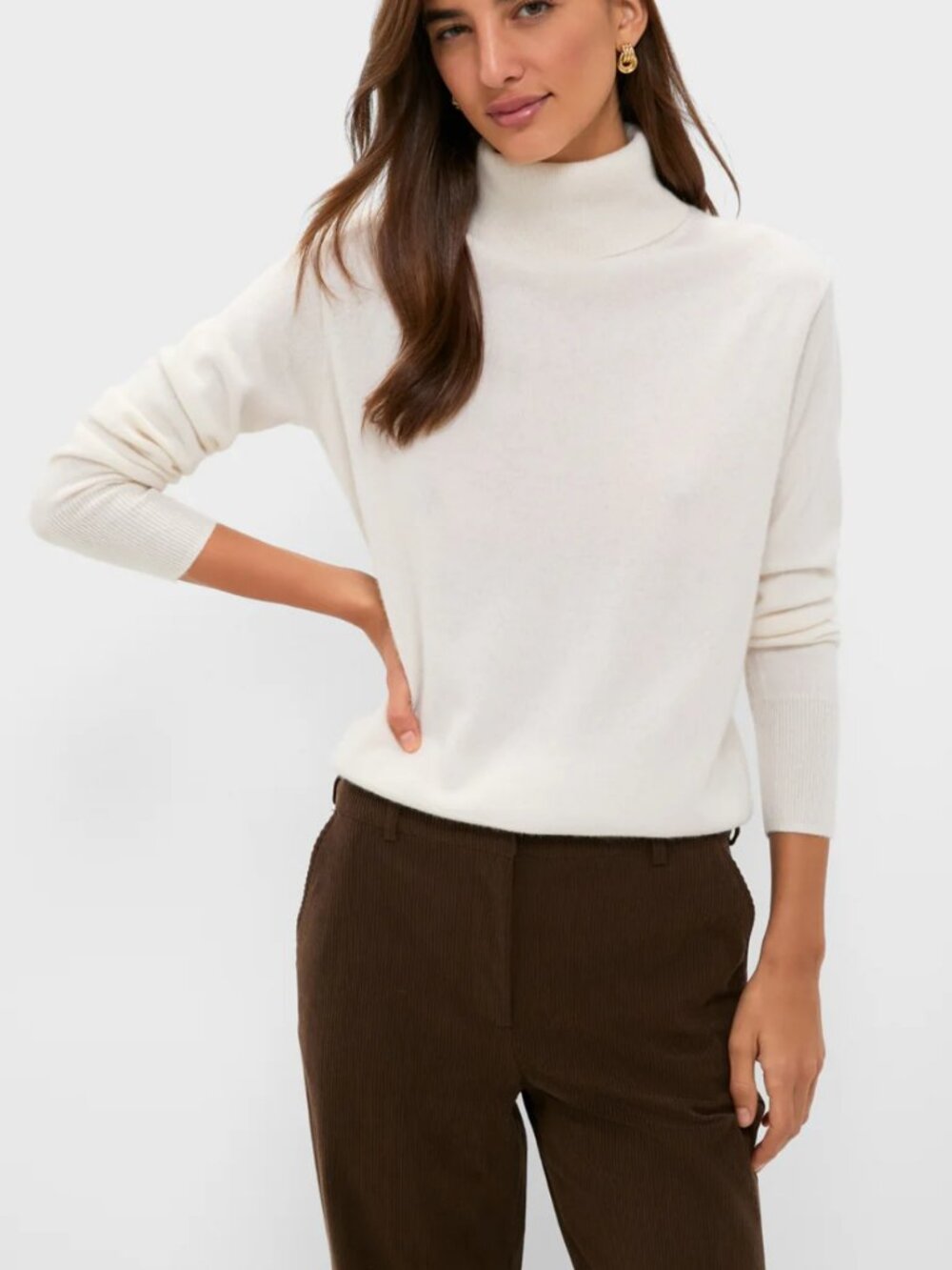 Tuckernuck Ivory 100% Cashmere Turtleneck Sweater SIZE XS